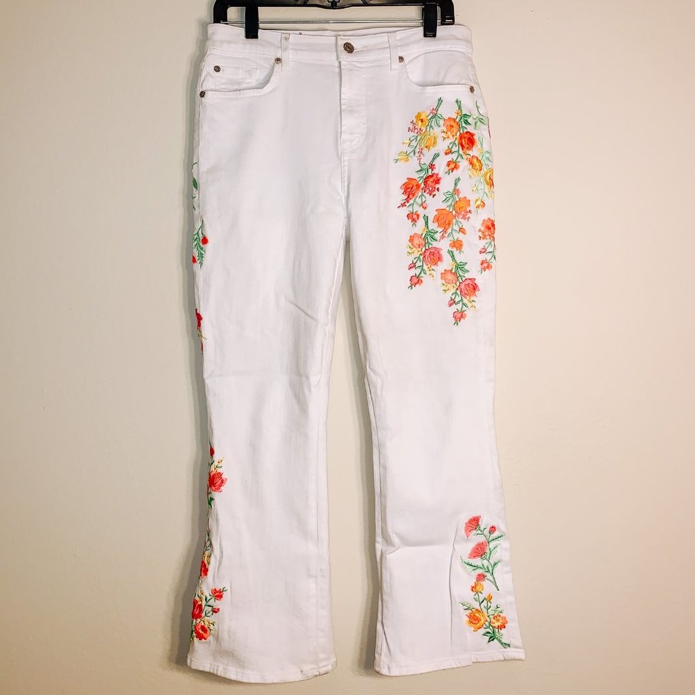 7 For All Mankind White Jeans, Sz 30 NWT